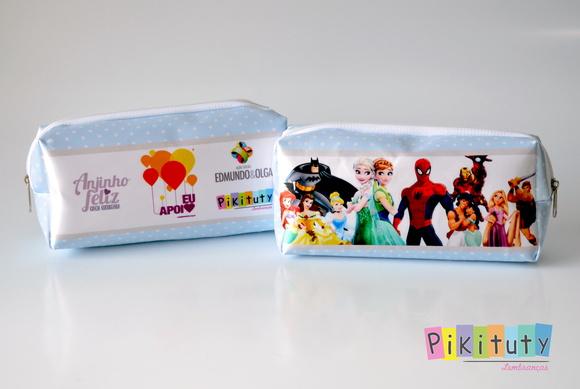 Necessaire / Estojo Heróis e Princesas