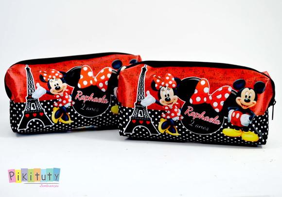 Necessaire / Estojo Minnie e Mickey em Paris