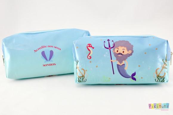 Necessaire / Estojo Sereia e Tritão