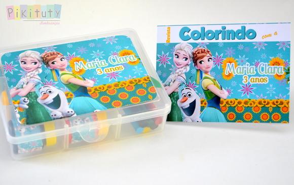Novidade! Kit colorir na Caixa - Frozen
