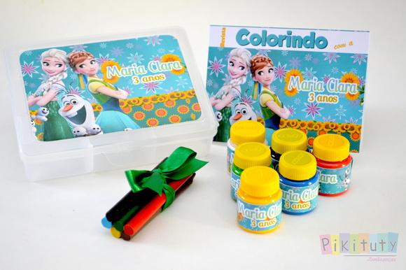 Novidade! Kit colorir na Caixa - Frozen
