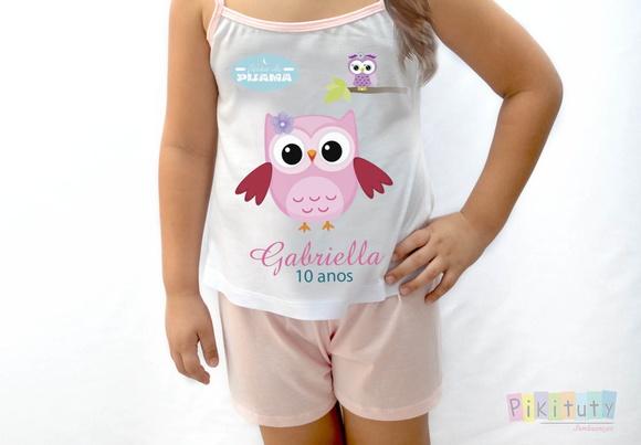 Pijama Baby Doll Coruja