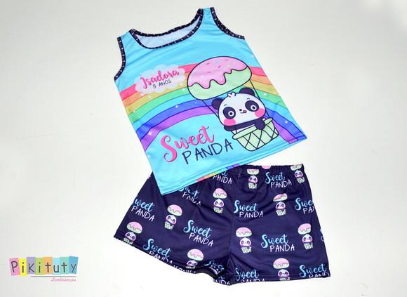 Pijama Regata + Short - Panda