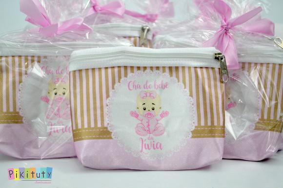 Porta documento/ Mini necessaire - Chá de bebê