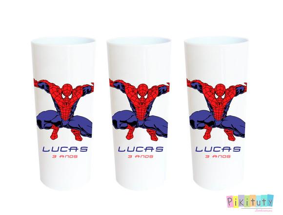 Promoção! 20 Copos Long Drink - Homem Aranha