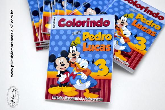 Revista Colorir 10x7 cm Mickey