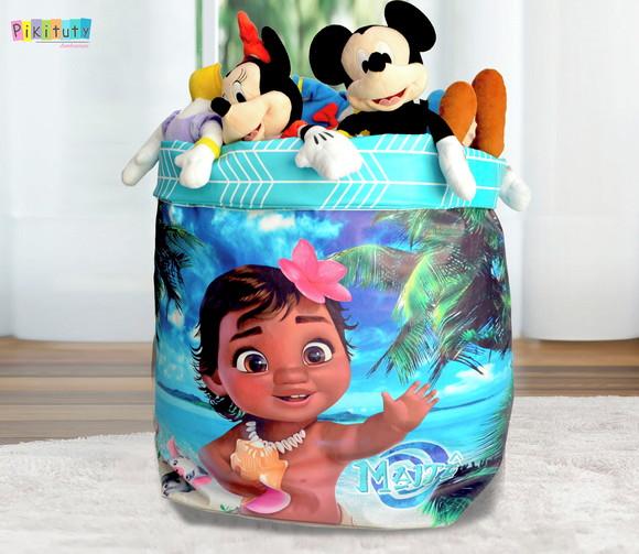 Saco/cesto Organizador de Brinquedos - Moana Baby