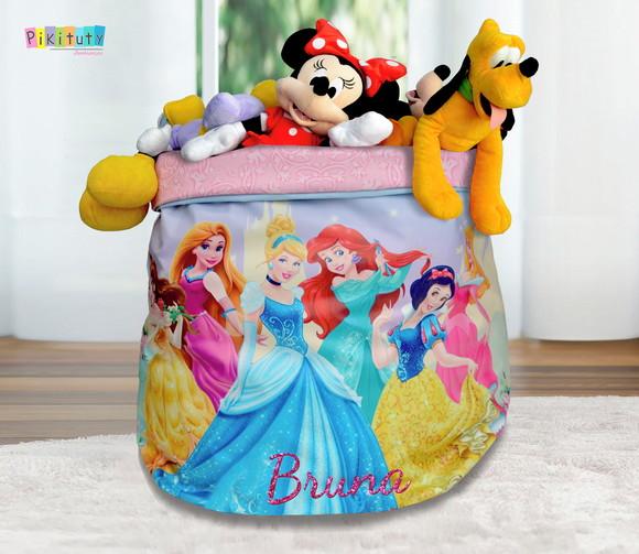 Saco/cesto Organizador de Brinquedos - Princesas