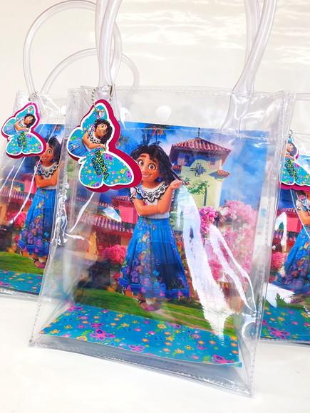 Sacola Cristal com Tag Dupla - Encanto