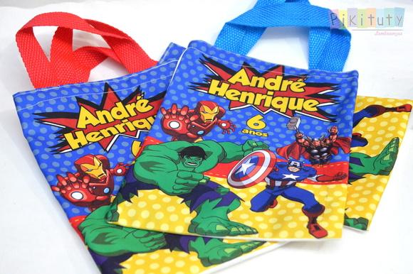 Sacola de tecido Vingadores