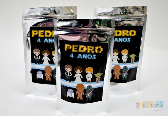 Saquinho metalizado 10x15cm Star Wars