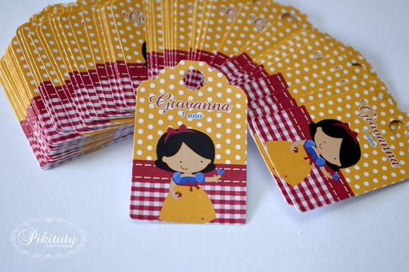 Tag de Agradecimento - Branca de Neve