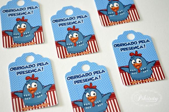 Tag de Agradecimento Galinha Pintadinha