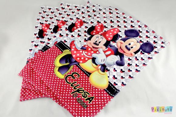 Toalha Lavabo c/impressão total - Mickey e Minnie