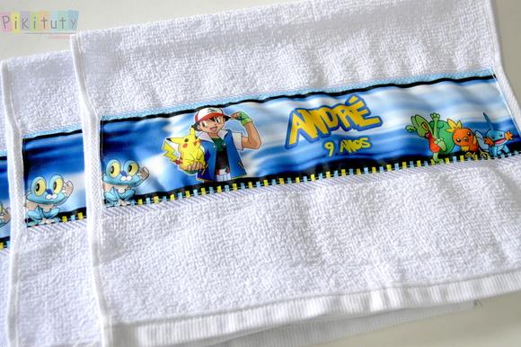 Toalhinha personalizada - Pokemon