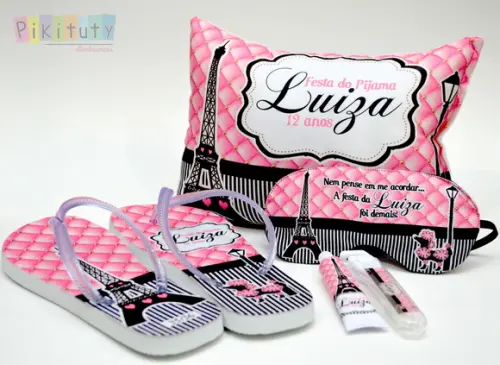 10 Kits Festa do Pijama +chinelo +kit Dental