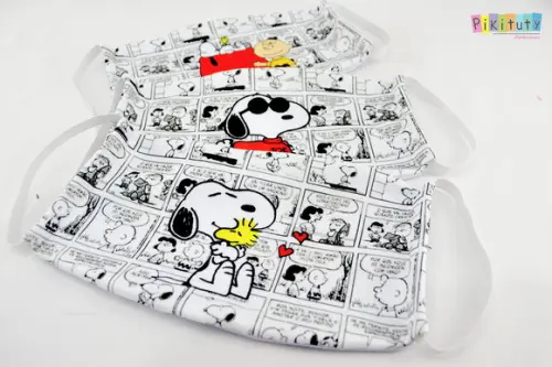10 máscaras de Proteção para festa - Snoopy