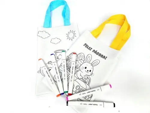 10 Sacolas de Colorir - Páscoa
