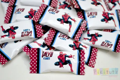 100 Balinhas Personalizadas Homem Aranha