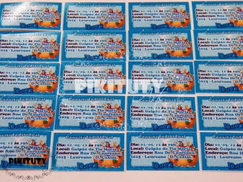 100 convites Individuais Personalizados