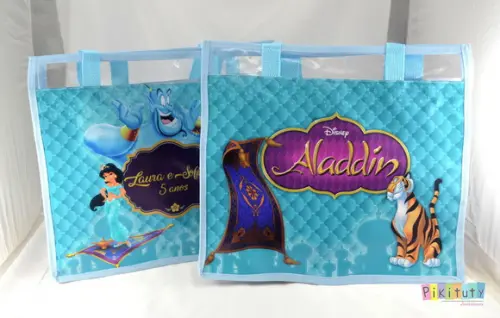 20 Bolsas de Praia Aladdin e Jasmine