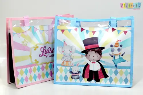 20 Bolsas de Praia Circo Vintage Rosa