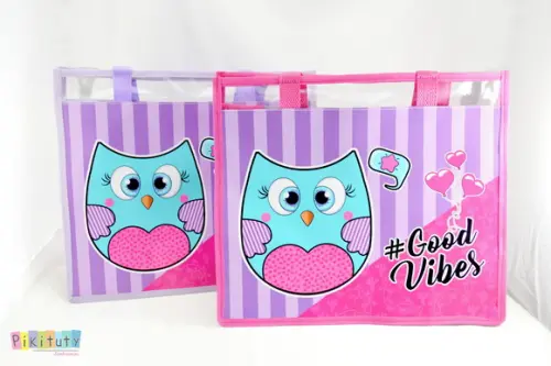 20 Bolsas de Praia Corujinha Good Vibes