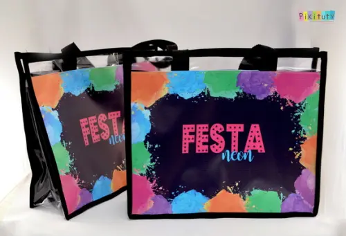 20 Bolsas de Praia Tema Neon