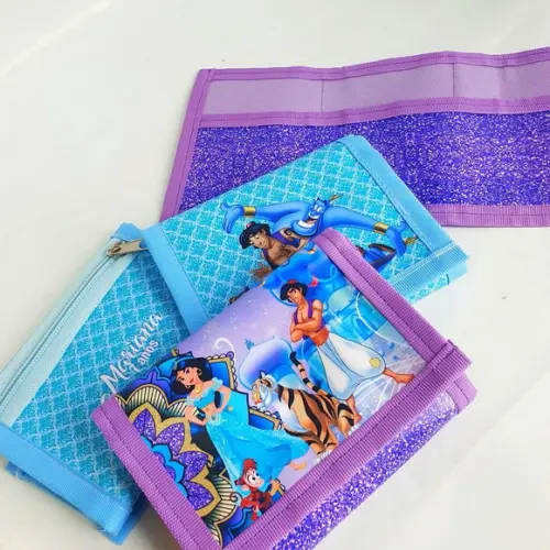20 Carteiras Infantil - Jasmine e Aladinn