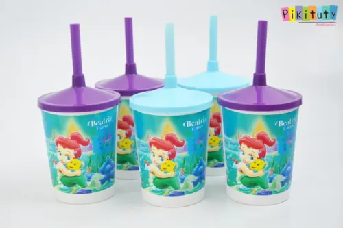 20 Copos c/ Canudo - Ariel Baby