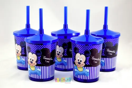 20 Copos c/ Canudo - Baby Disney