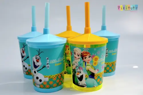 20 Copos c/ Canudo - Frozen Fever