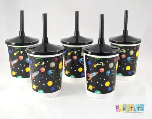 20 Copos c/ Canudo - Galaxia