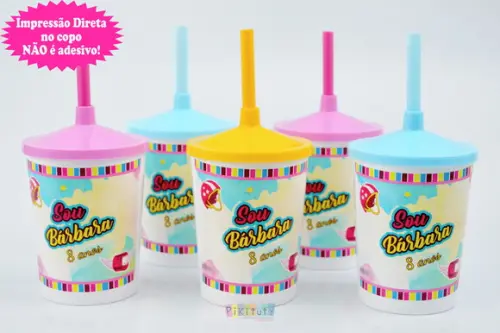 20 Copos c/ Canudo - Soy Luna