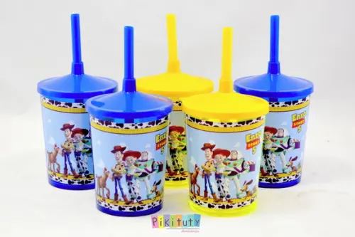 20 Copos c/ Canudo - Toy Story