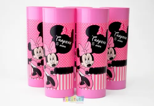 20 Copos Long Drink Minnie Rosa