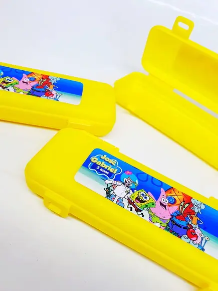 20 Estojos Plástico Personalizado - Bob Esponja