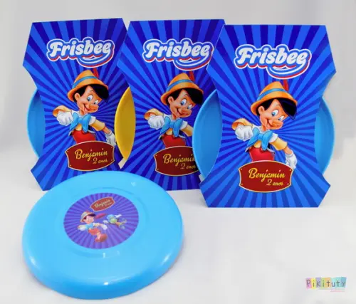 20 Frisbees c/ Embalagem - Pinóquio
