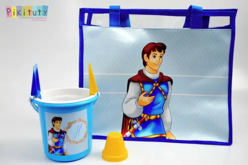 20 Kits - Bolsa de Praia + Balde de Praia a Branca de Neve