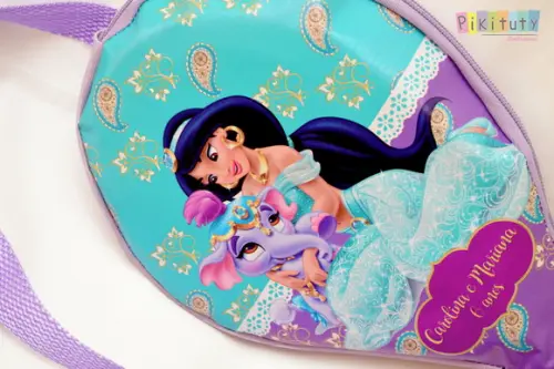 20 Kits Bolsa + Raquete Aladdin e Jasmine