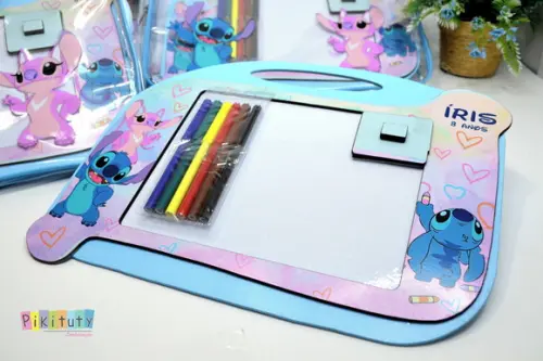 20 Kits Luxo Lousa Mágica - Stich e Angel
