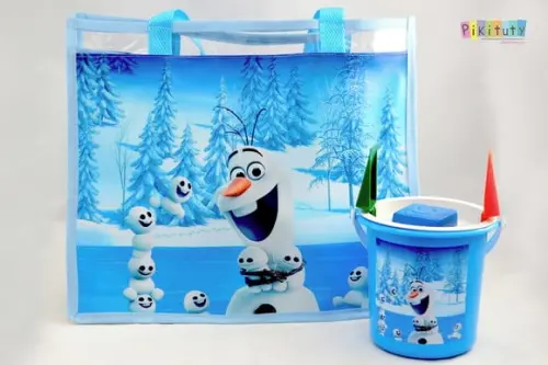 20 Kits Praia - Bolsa de Praia + Balde de Praia Frozen Olaf