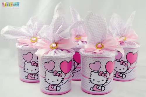 20 Latas Centro de Mesa - Hello Kitty