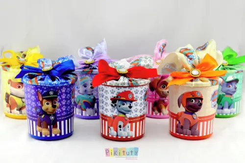20 Latas Centro de Mesa Patrulha Canina