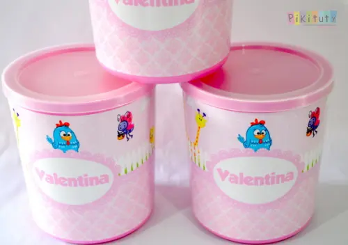 20 Latas Ninho - Galinha Pintadinha Rosa