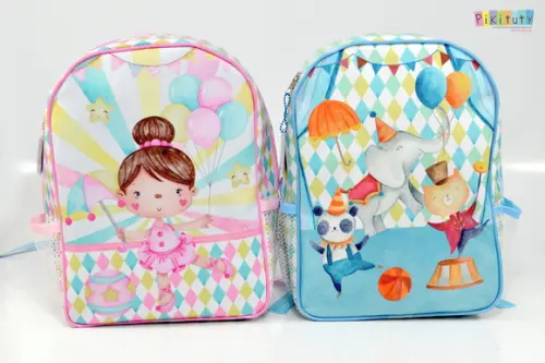 20 Mochilas Luxo - Circo Rosa