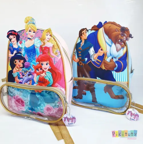 20 Mochilas em Verniz com Aplique 3d - Princesas Disney