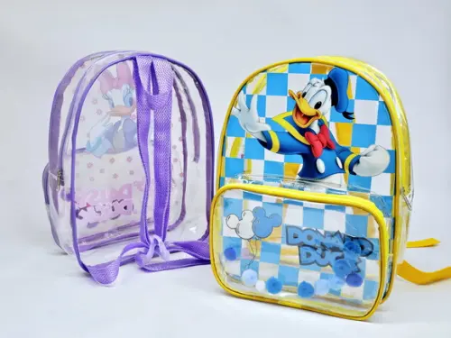 20 Mochilas Cristal com Bolso Frontal