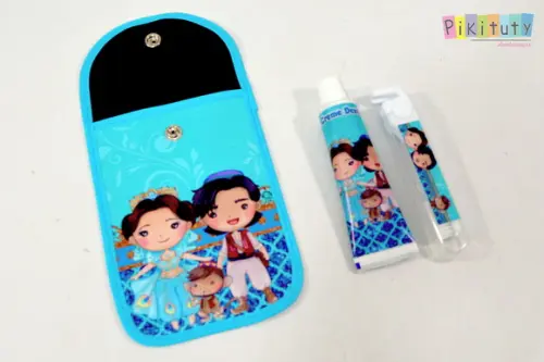 20 Unidades - Kit Dental c/ Porta Escova Aladdin Jasmine