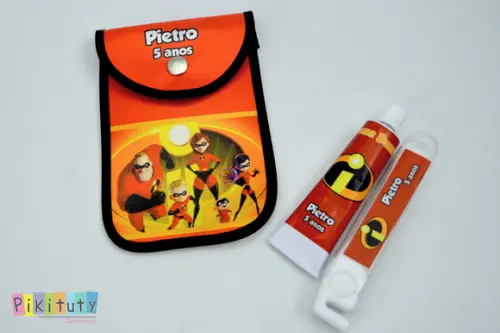20 Unidades - Kit Dental c/ Porta Escova os Incríveis